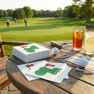 Golf Wang Levande Grön och Röd Pappersservett