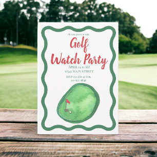 Golf Watch Party Inbjudningar