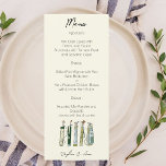 Golf Watercolor Meny<br><div class="desc">Lägg till lite elegans till evenemanget med vår Golf Watercolor Menu. Perfekt för golftemat bröllop, party eller speciella sammankomster ger denna vackert designade meny en fantastisk vattenfärgbild av golfklubbar och ger en sofistikerad bild av spelet. Vår meny är både snyggt och hållbar och är skapad av material av hög kvalitet....</div>