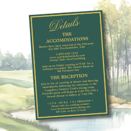 Golf Wedding Details Enclosure Card Tilläggskort