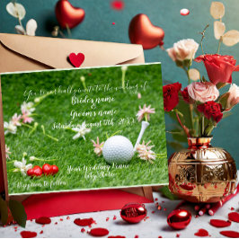 Golf Wedding Investigation Card golf boll med kärl Vykort
