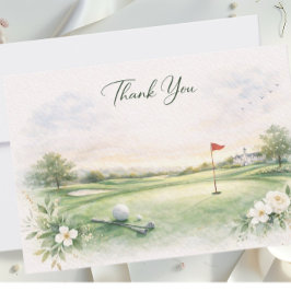 GOLF WEDDING thank you card  Tack Kort
