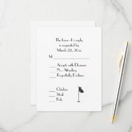 Golf Wedding Theme White Menu RSVP OSA Kort