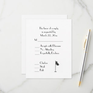 Golf Wedding Theme White Menu RSVP OSA Kort