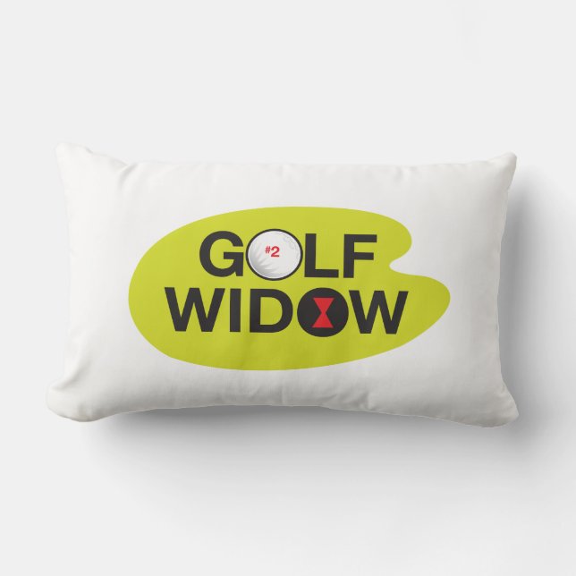 Golf Widow Badge of Honor Black Widow Spider Tees Lumbarkudde (Framsida)