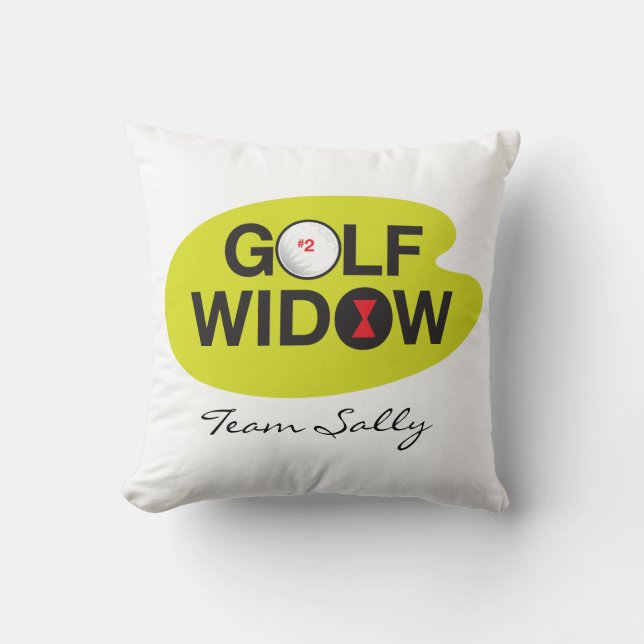 Golf Widow Badge of Honor personlig Kudde (Framsida)