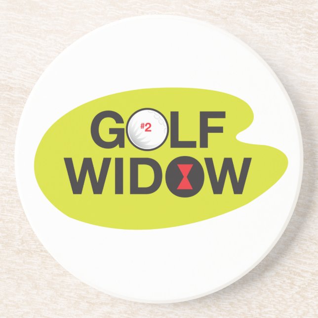 Golf Widow Badge of Honor Underlägg Sandsten (Framsidan)
