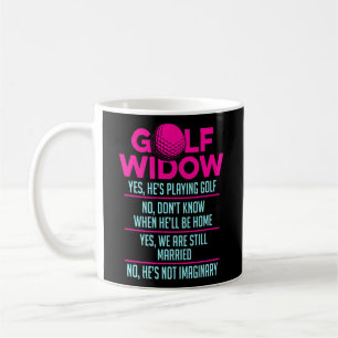 Golf Widow-frun är fortfarande gift Golfer Funny Kaffemugg