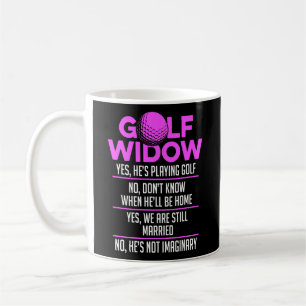 Golf Widow-frun är fortfarande gift Golfer Funny Kaffemugg