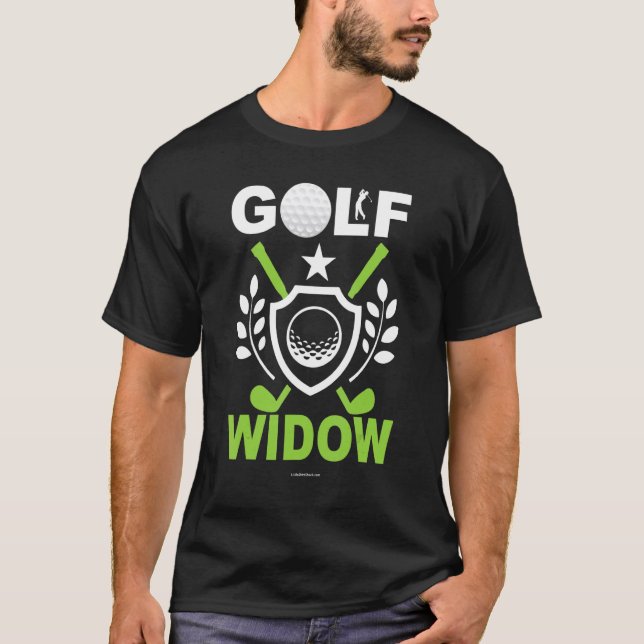 Golf Widow Funn T Shirt (Framsida)