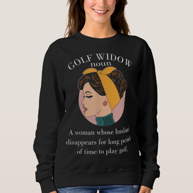 Golf Widow Golfer Fläkt Maka Make Disappea T Shirt (Framsida)