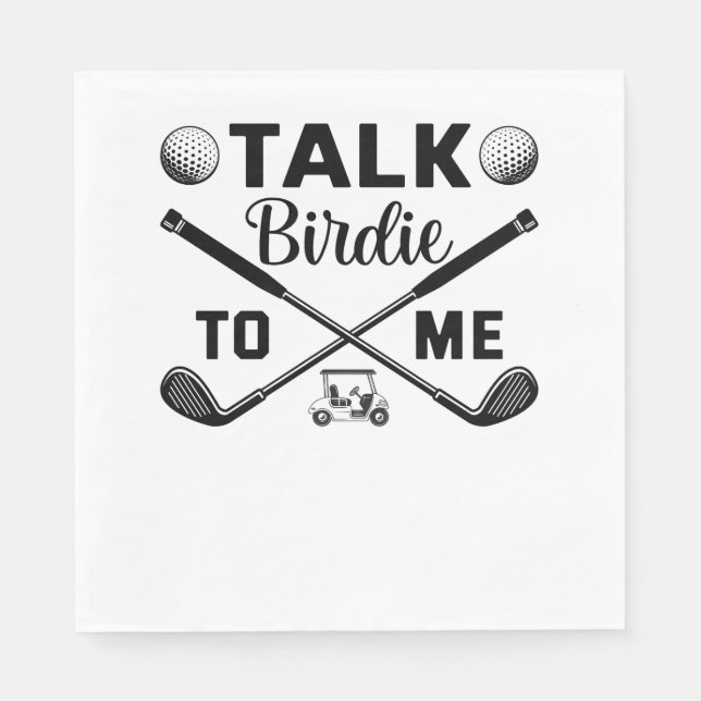 Golf Wives Social Klubb Blommigt Pappersservett (Framsidan)