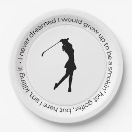 Golf woman Plate