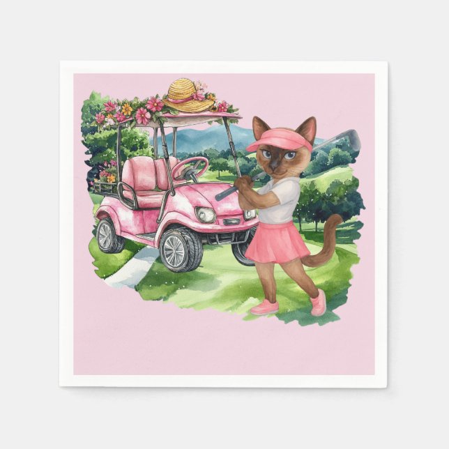 Golf Woman Tema för DAM TOURNAMENT Pappersservett (Framsidan)