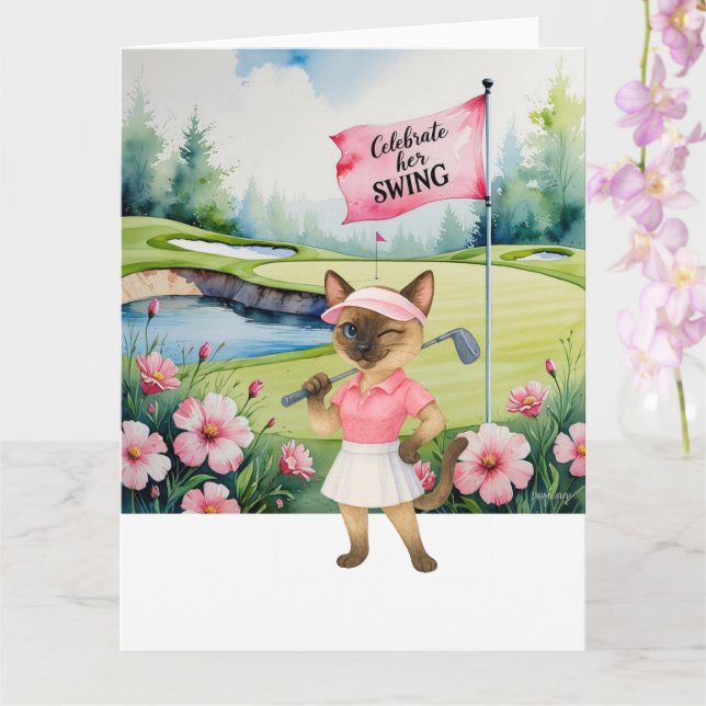 Golf Woman Tournament for Siamese Cat Golfer Kort (Orkide)