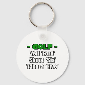 Golf...Yell Fore, Shoot 6, Ta ett 5 Nyckelring