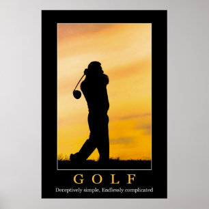 Golfaffisch Poster