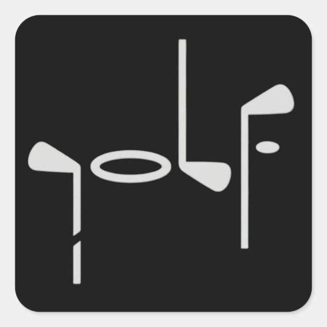 Golfälskare Golfgolfklubb Fyrkantigt Klistermärke (Framsida)