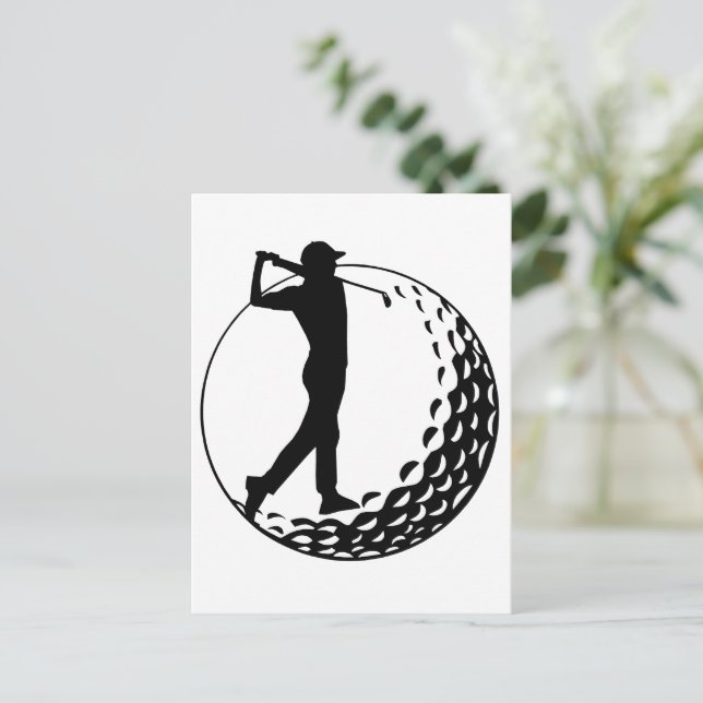 Golfälskare, golfspelare  vykort (Stående Fram)