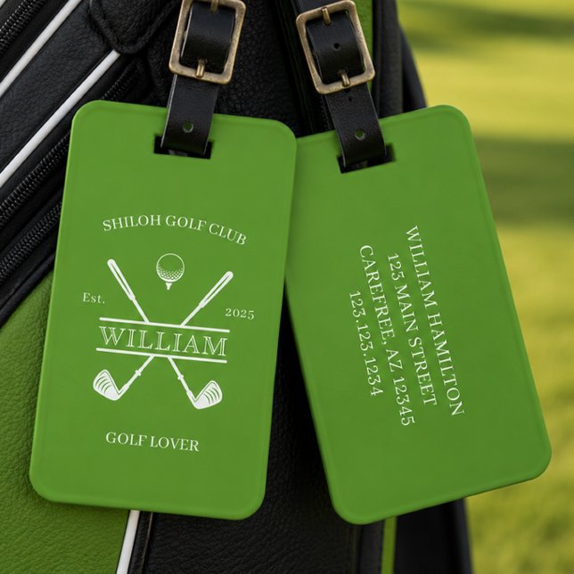 Golfälskare Kors Klubb Grön Bagagebricka (Skapare uppladdad)