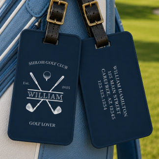 Golfälskare Korsklubb Mörkblå Bagagebricka