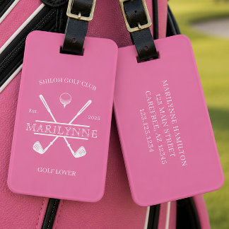Golfälskare Korsklubb Rosa Bagagebricka