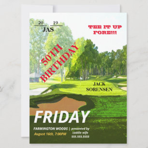 Golfälskare Sport Tema VIP Biljett Födelsedagsfest