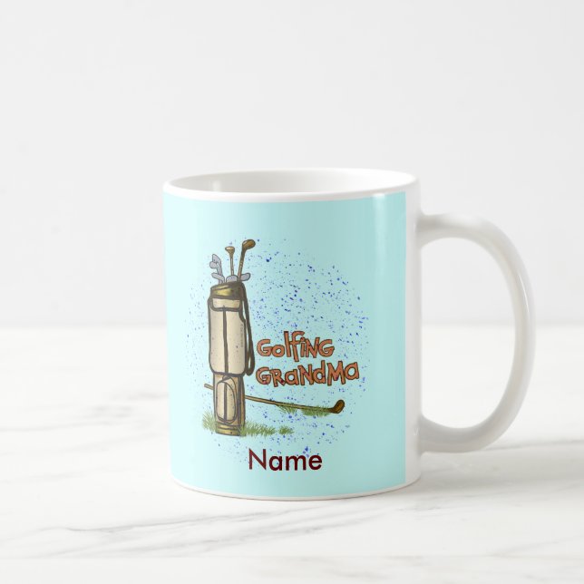 Golfande mormor-mugg kaffemugg (Höger)