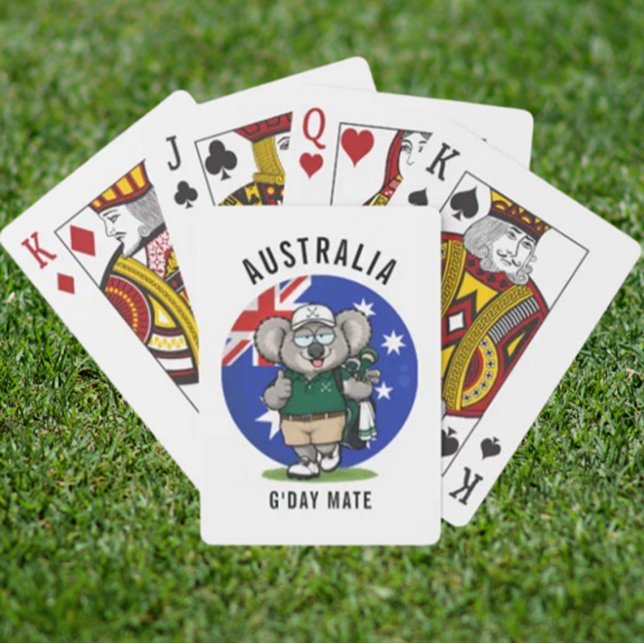 Golfande Pappa Aussie Koala Casinokort (Koala Poker Cards turn any game night into hilarious, uniquely Australian experience that your mates)