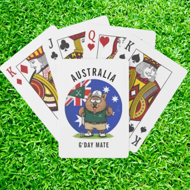 Golfande Pappa Aussie Wombat Casinokort (Every card turns a simple hand into a hilarious story, blending golf gags, dad jokes, )