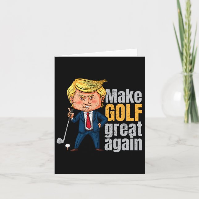 Golfande Pro-trump - Gör golf bra igen  Kort (Framsida)