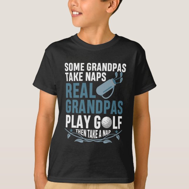 Golfande riktiga farmor spelar Golffonens farfar T Shirt (Framsida)