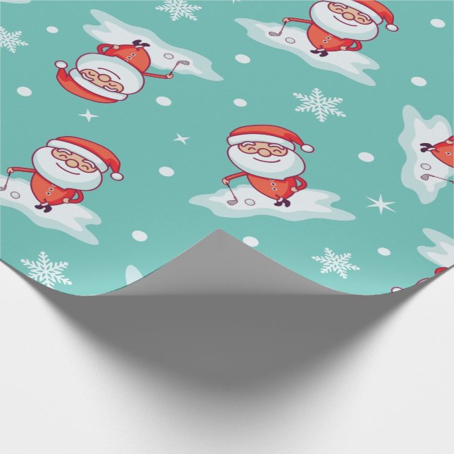 Golfande Santa Presentpapper (Hörn)