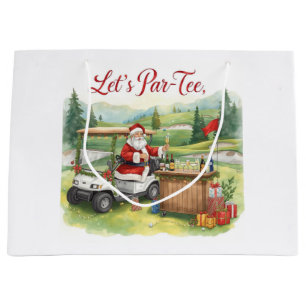 Golfande tomte på golfbana jul