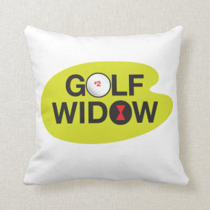 Golfänkaemblem av utslagsplatser för Honor_Black Kudde