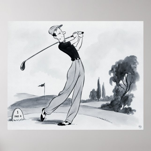 Golfare Arkivtryck Poster (Framsidan)