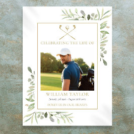 Golfare Begravningsfirande Livets Foto Poster