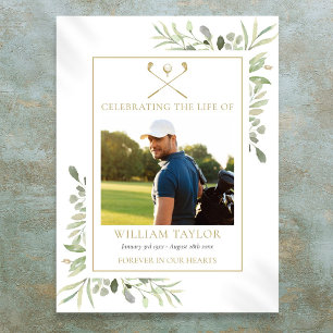 Golfare Begravningsfirande Livets Foto Poster