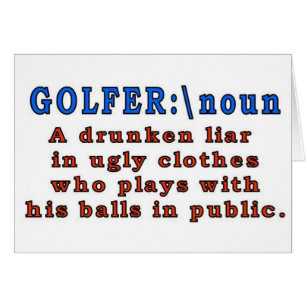 GOLFARE EN FULL LIAR HÄLSNINGSKORT