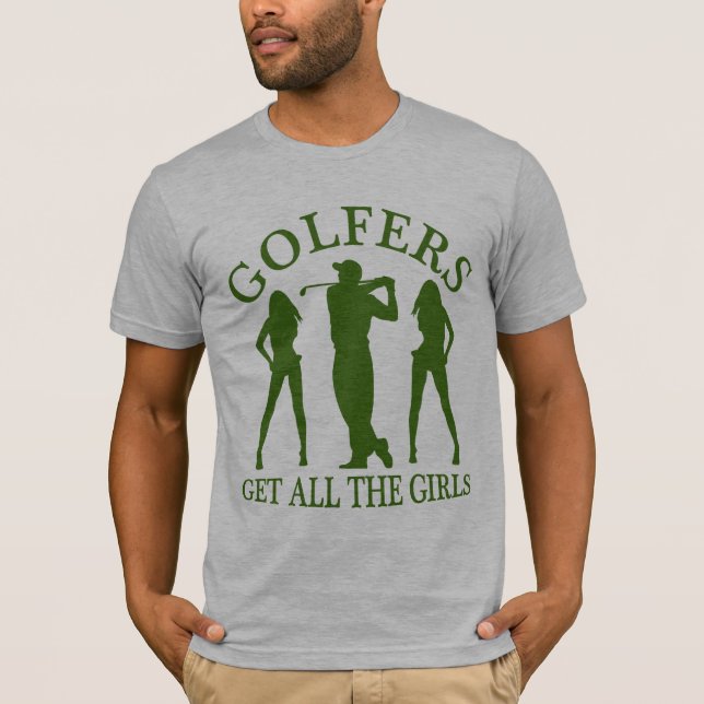 Golfare får alla flickor t shirt (Framsida)