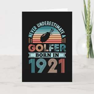 Golfare född 1922 Golf 100-årspresent pappa Kort