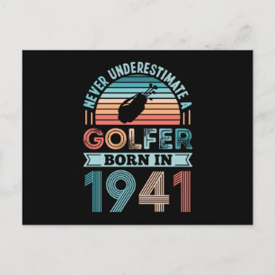 Golfare född 1941 Golfande 80-årspresent pappa Vykort