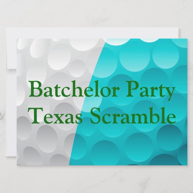 Golfare Golf Golfning Grön möhippa. Inbjudningar (Framsida)