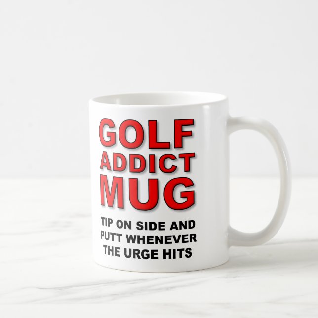 Golfare Golfmissbrukare Roligt Present Kop Putt Pu Kaffemugg (Höger)