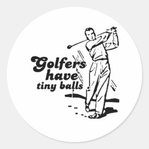 Golfare har små bollar runt klistermärke