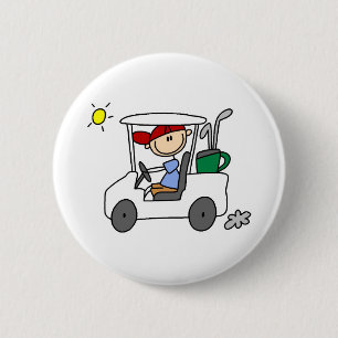 Golfare i Golfvagn Knapp