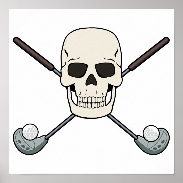 GOLFARE KALLELSKALLE Jolly Roger-design Nedladdnin Poster (Framsidan)