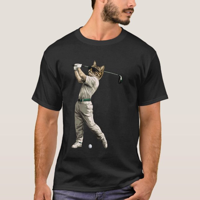 Golfare Katt T Shirt (Framsida)