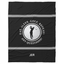 Golfare Modern idrottsmonogram Golfproffs Svart Vi
