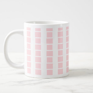 Golfare Mugg, Golf är mitt liv! Rosa Vit Fyrkant Jumbo Mugg